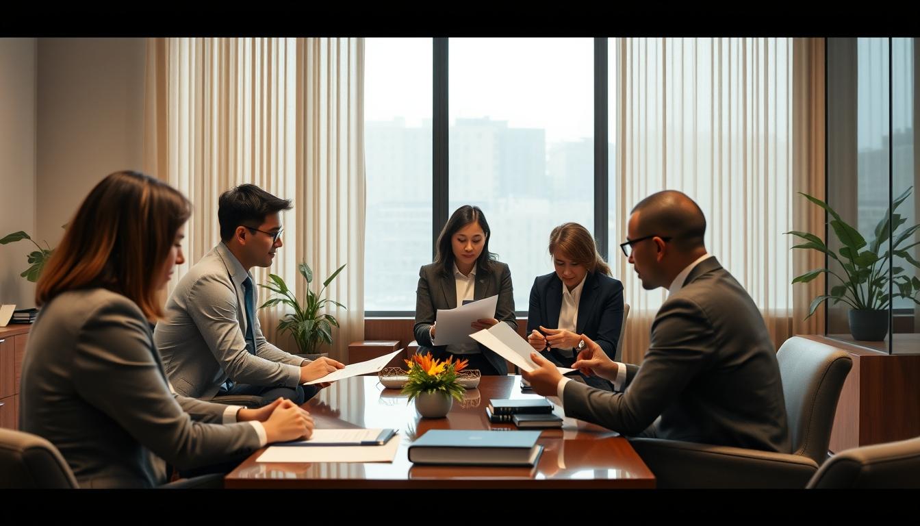 Business agreement signing